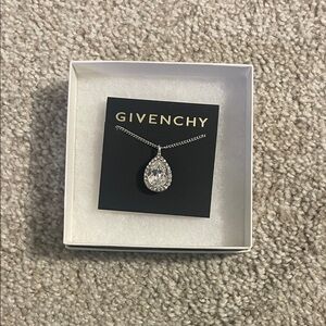 Givenchy Teardrop Silver Necklace